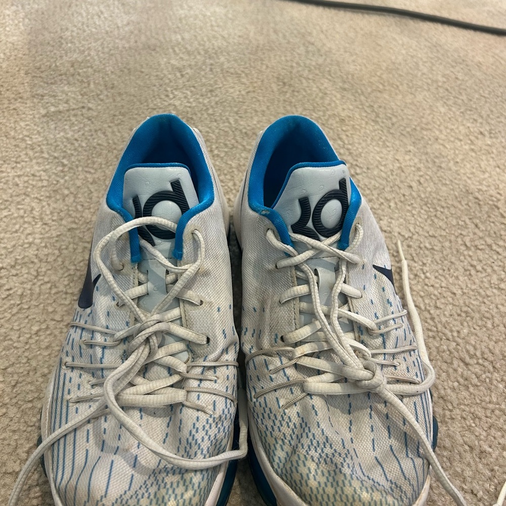 Nike KD White and Blue Sneakers